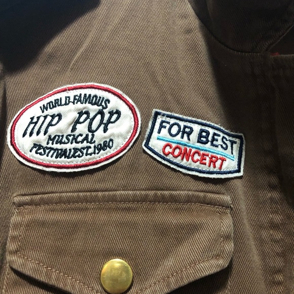 Nikki D womans size large pit to pit 22 Bomber brown jacket zipper - Picture 2 of 11